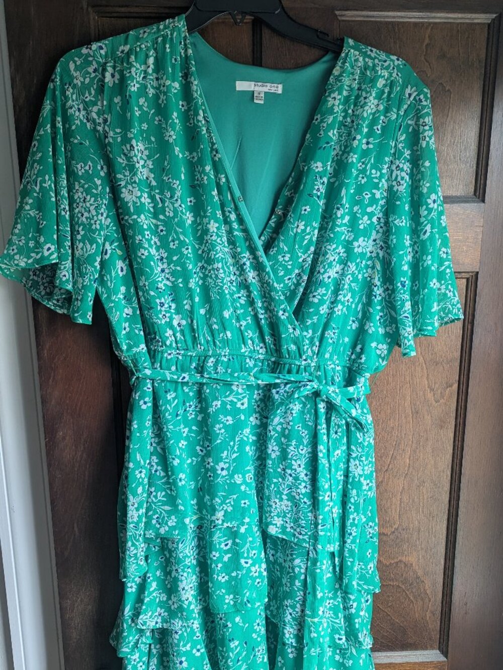 Studio One New York Green Floral Dress 18